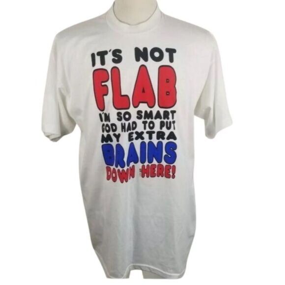 Vintage Fruit Of The Loom Best 50 50 XL White Shirt With Funny Saying - Picture 1 of 6